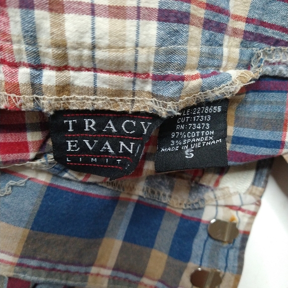 Tracy Evans Limited Plaid Woman's Bermuda Size 5 - Picture 5 of 5